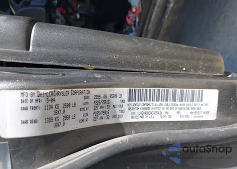 2004 Jeep Grand Cherokee Laredo from USA, damaged, VIN 1J4GX48N34C435434